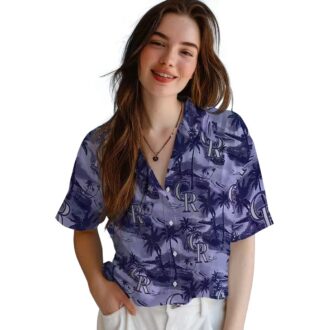 Tropical Colorado Rockies Hawaiian Shirt - MLB Summer Beach Shirt for Fans