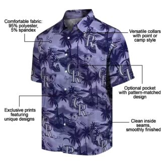Tropical Colorado Rockies Hawaiian Shirt - MLB Summer Beach Shirt for Fans