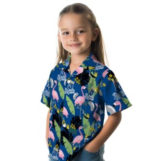 Best Kansas City Royals Hawaiian Shirt - Tropical Flamingo & Palm Leaves Design