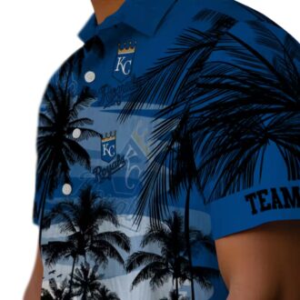 Best Kansas City Royals Sunset Hawaiian Shirt - Blue & Black MLB Summer Beach Shirt
