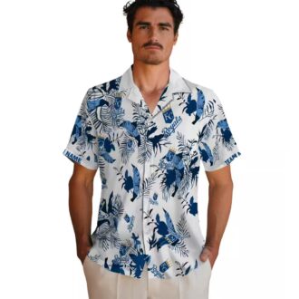 Custom Kansas City Royals Blue & White Hawaiian Shirt - MLB Fan Botanical Theme Style