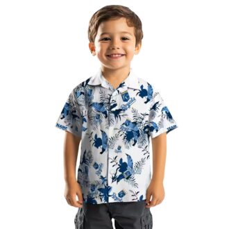 Custom Kansas City Royals Blue & White Hawaiian Shirt - MLB Fan Botanical Theme Style