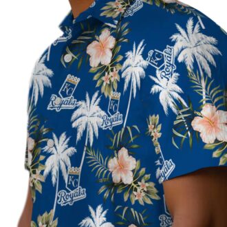 Kansas City Royals Floral & Palm Hawaiian Shirt - Limited Edition Fan Apparel