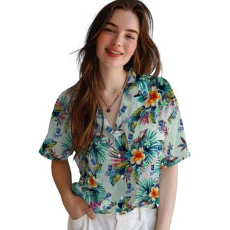 Kansas City Royals Game Day Hawaiian Shirt - Tropical Foliage Green Print