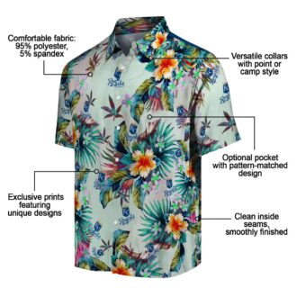 Kansas City Royals Game Day Hawaiian Shirt - Tropical Foliage Green Print