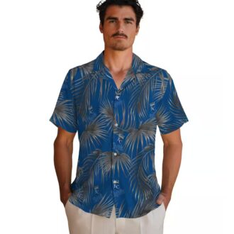 Kansas City Royals Leafy Palms Beach Vacation Shirt - MLB Royal Blue Hawaiian Style