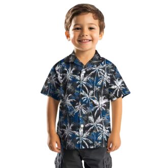 Kansas City Royals MLB Team Hawaiian Shirt - Blue & Black Palm Print