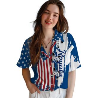 Kansas City Royals Stitched Flag Hawaiian Shirt - Royal Blue Theme Design