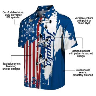 Kansas City Royals Stitched Flag Hawaiian Shirt - Royal Blue Theme Design