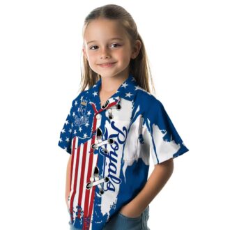 Kansas City Royals Stitched Flag Hawaiian Shirt - Royal Blue Theme Design