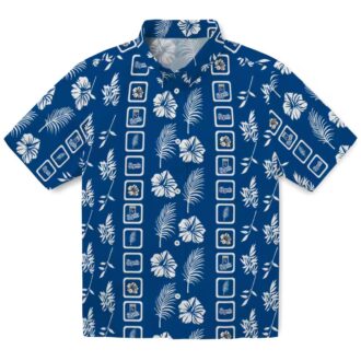 Kansas City Royals Tropical Aloha Hawaiian Shirt - Royal Blue & Floral Print