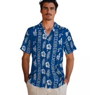 Kansas City Royals Tropical Aloha Hawaiian Shirt - Royal Blue & Floral Print