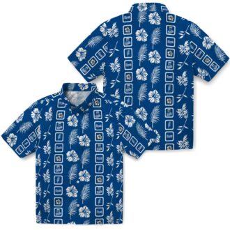 Kansas City Royals Tropical Aloha Hawaiian Shirt - Royal Blue & Floral Print