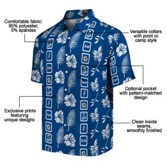 Kansas City Royals Tropical Aloha Hawaiian Shirt - Royal Blue & Floral Print
