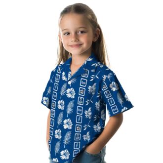 Kansas City Royals Tropical Aloha Hawaiian Shirt - Royal Blue & Floral Print
