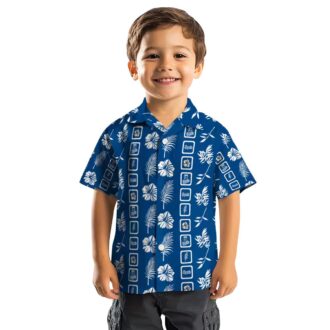 Kansas City Royals Tropical Aloha Hawaiian Shirt - Royal Blue & Floral Print