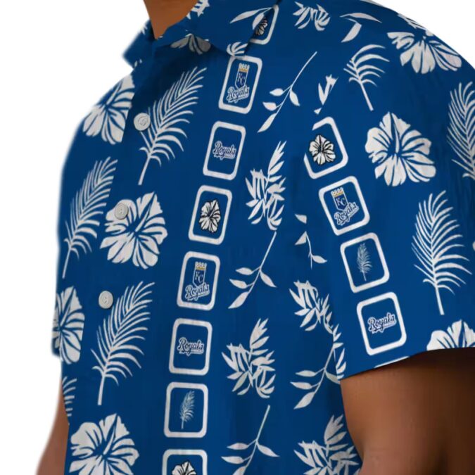 Kansas City Royals Tropical Aloha Hawaiian Shirt - Royal Blue & Floral Print