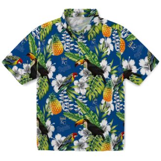 Kansas City Royals Tropical Toucan Hawaiian Shirt - Casual Game Day Blue Green Outfit