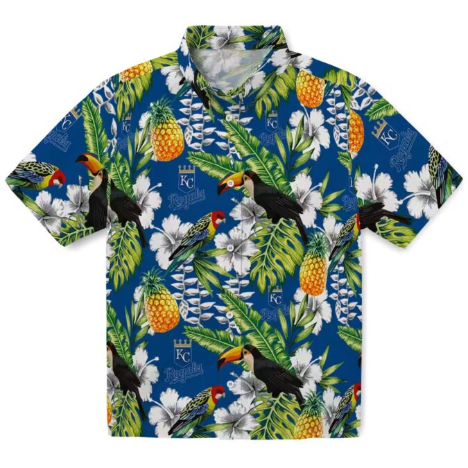 Kansas City Royals Tropical Toucan Hawaiian Shirt - Casual Game Day Blue Green Outfit