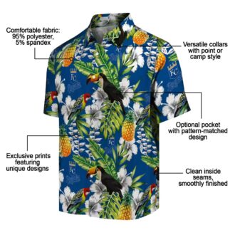 Kansas City Royals Tropical Toucan Hawaiian Shirt - Casual Game Day Blue Green Outfit
