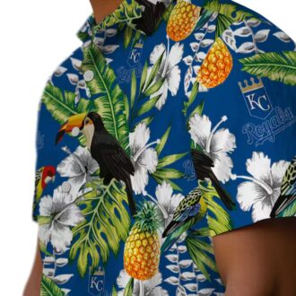 Kansas City Royals Tropical Toucan Hawaiian Shirt - Casual Game Day Blue Green Outfit