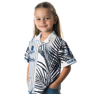 Men's Kansas City Royals Tropical Hawaiian Shirt - Palm Stripes, Royal Blue, Limited Edition