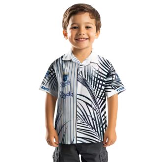 Men's Kansas City Royals Tropical Hawaiian Shirt - Palm Stripes, Royal Blue, Limited Edition