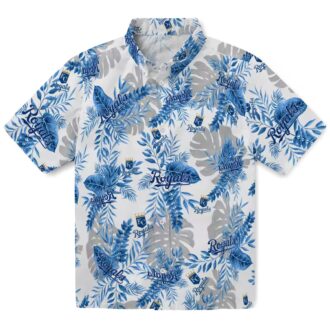 MLB Fan Kansas City Royals Tropical Leaves Aloha Shirt - Hawaiian Style, Beach & Summer Vibes
