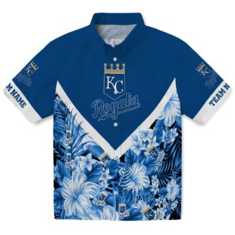 Personalized Kansas City Royals Aloha Hawaiian Shirt - Chevron Floral Fan Gear