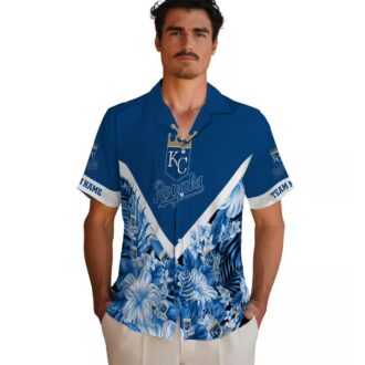 Personalized Kansas City Royals Aloha Hawaiian Shirt - Chevron Floral Fan Gear