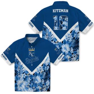 Personalized Kansas City Royals Aloha Hawaiian Shirt - Chevron Floral Fan Gear