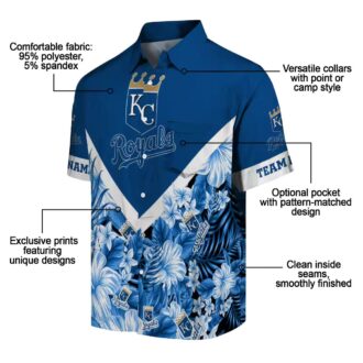 Personalized Kansas City Royals Aloha Hawaiian Shirt - Chevron Floral Fan Gear