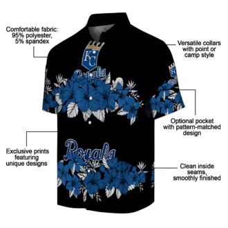 Unique Kansas City Royals Hibiscus Hawaiian Shirt - Summer Vacation, Palm & Floral Design