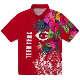 Cincinnati Reds Floral Polynesian Hawaiian Shirt - MLB Fan Apparel for Summer