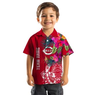 Cincinnati Reds Floral Polynesian Hawaiian Shirt - MLB Fan Apparel for Summer
