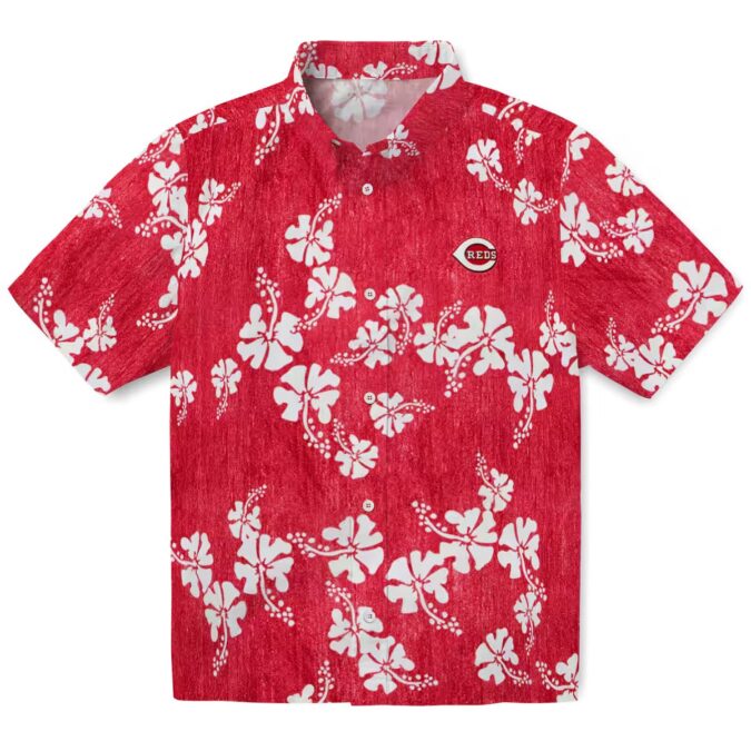 Cincinnati Reds Hibiscus Clusters Red Hawaiian Shirt - MLB Fan Gear for Summer