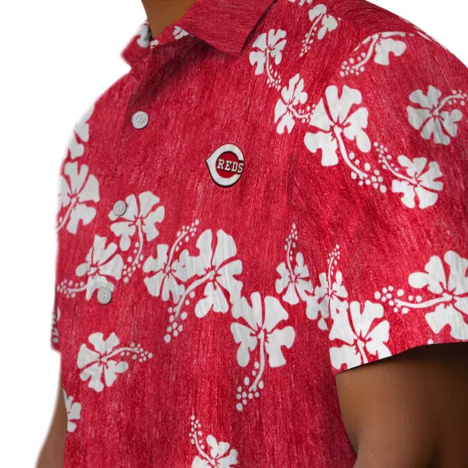 Cincinnati Reds Hibiscus Clusters Red Hawaiian Shirt - MLB Fan Gear for Summer
