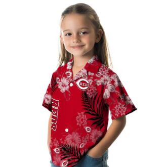 Cincinnati Reds Hibiscus Floral Print Red Hawaiian Shirt - Perfect for MLB Fans & Beach Days