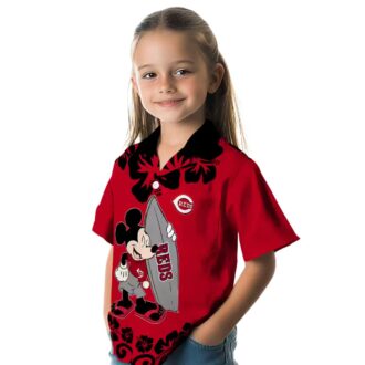 Cincinnati Reds MLB Surfing Mickey Red Hawaiian Shirt - Perfect for Summer Beach Days