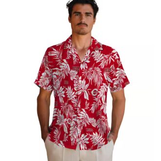 Cincinnati Reds Red White Hawaiian Shirt - Tropical Leaf Pattern MLB Summer Gear