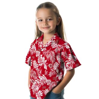 Cincinnati Reds Red White Hawaiian Shirt - Tropical Leaf Pattern MLB Summer Gear