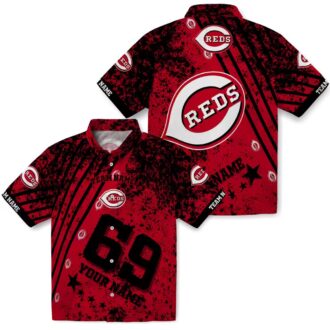 Cincinnati Reds Star Stripes Red Hawaiian Shirt - Custom MLB Fan Beachwear for Summer