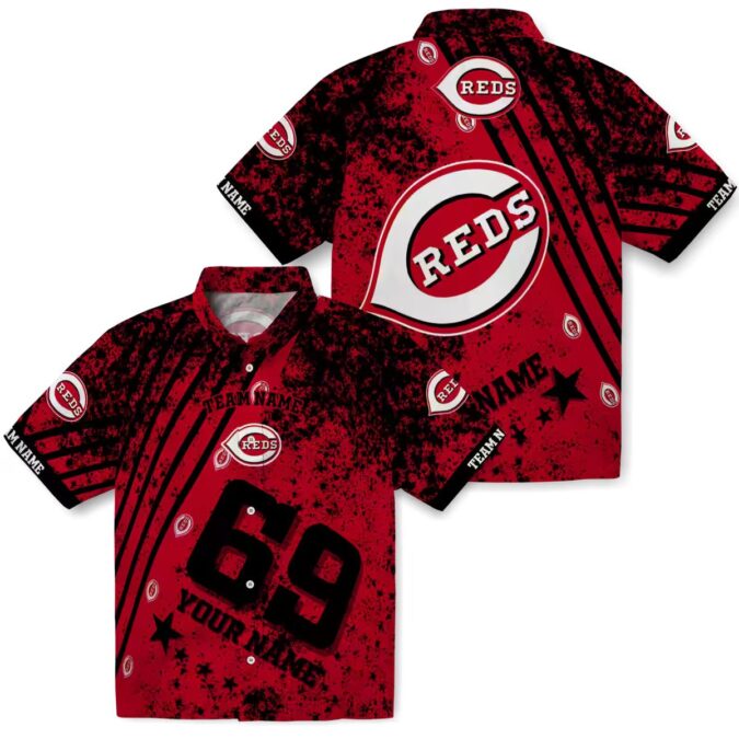 Cincinnati Reds Star Stripes Red Hawaiian Shirt - Custom MLB Fan Beachwear for Summer