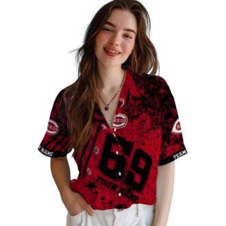 Cincinnati Reds Star Stripes Red Hawaiian Shirt - Custom MLB Fan Beachwear for Summer