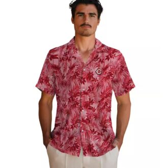 Cincinnati Reds Tropical Red Hawaiian Shirt with Leaf Pattern - Perfect MLB Summer Wear