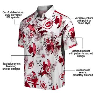 Custom Cincinnati Reds Botanical Aloha Shirt - MLB Tropical Summer Fan Clothing