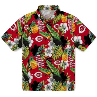 Custom Cincinnati Reds Tropical Toucan Hawaiian Shirt - Red Green MLB Fan Gear for Summer