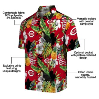 Custom Cincinnati Reds Tropical Toucan Hawaiian Shirt - Red Green MLB Fan Gear for Summer