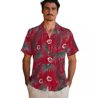 MLB Cincinnati Reds Leafy Palms Hawaiian Shirt - Perfect Summer Beach Fan Apparel