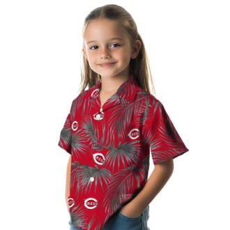 MLB Cincinnati Reds Leafy Palms Hawaiian Shirt - Perfect Summer Beach Fan Apparel